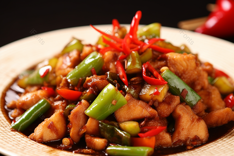 中式美食双椒鸡美味,高清,摄影图,摄影图片,图片大全,摄影图免费下载